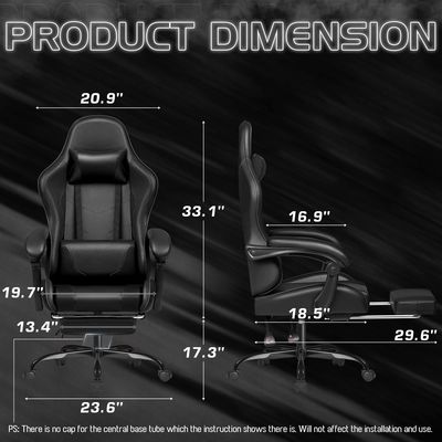 Silla giratoria de estilo con soporte lumbar o sala de juegos ALINUNU Razer de carreras personalizado