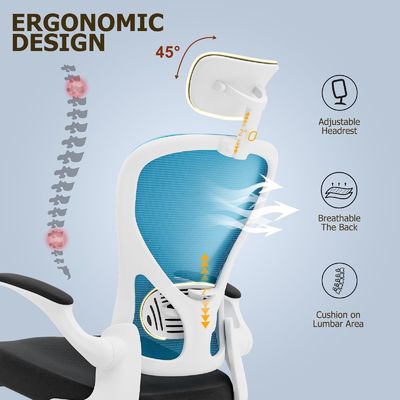 Silla de escritorio ergonómica de oficina en el hogar silla giratoria moderna personalizable con brazos abatibles