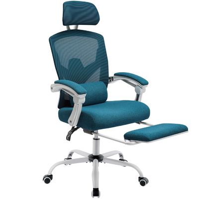 Silla de escritorio de ordenador de oficina de malla trasera con altura ajustable y función de rodadura giratoria