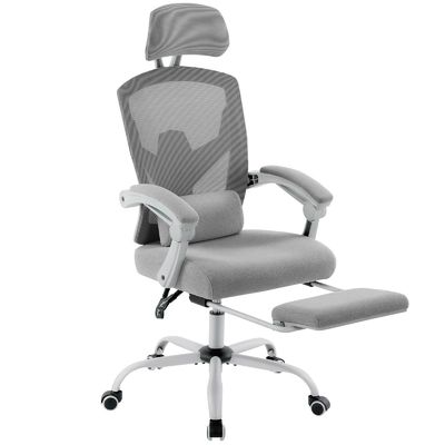 Silla de oficina de malla trasera ALINUNU con reposapiés de 34.39 libras y función reclinada