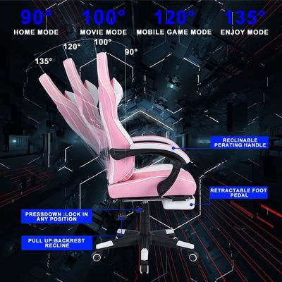 Aumente su experiencia de juego con esta silla ergonómica de la sala de computadoras hecha de nylon