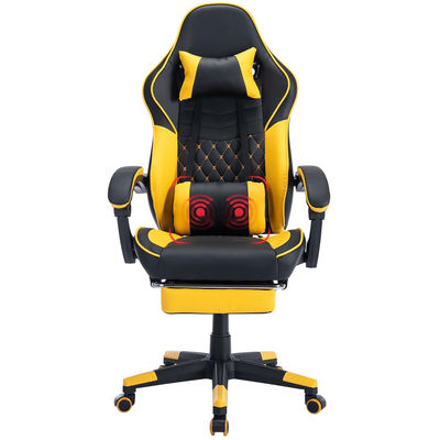 Silla de juego de masaje de cuero giratoria con diseño ergonómico y giratorio con necesidad de asientos