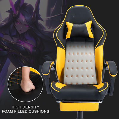 Silla de juego de masaje de cuero giratoria con diseño ergonómico y giratorio con necesidad de asientos