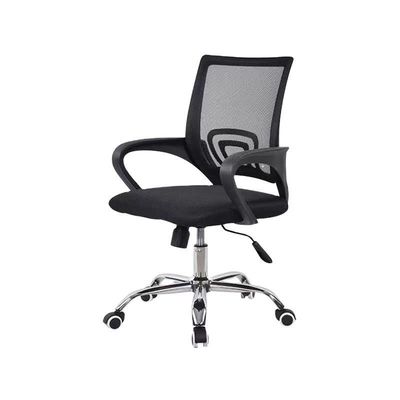Silla de tela de espuma de alta densidad malla giratoria silla de visitantes para computadora ejecutiva moderna