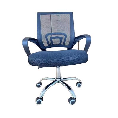 Mesa de oficina giratoria ergonómica moderna con base de plata para mejorar la eficiencia del trabajo