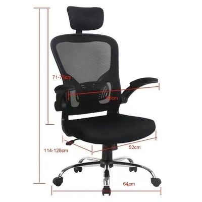 Confortable silla de oficina con respaldo de brazos cromado de ALINUNU
