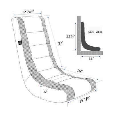 Silla de juegos ALINUNU de altura ajustable para niños y adolescentes Rocker de video en piso directo