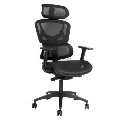 Muebles comerciales Silla de oficina ergonómica con reposabrazos giratorios y ajustables en 3D