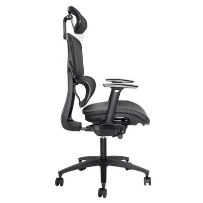 Muebles comerciales Silla de oficina ergonómica con reposabrazos giratorios y ajustables en 3D