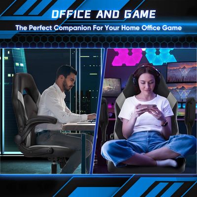 Silla de juegos ergonómica de altura ajustable de tela Silla de oficina de ordenador para videojuegos