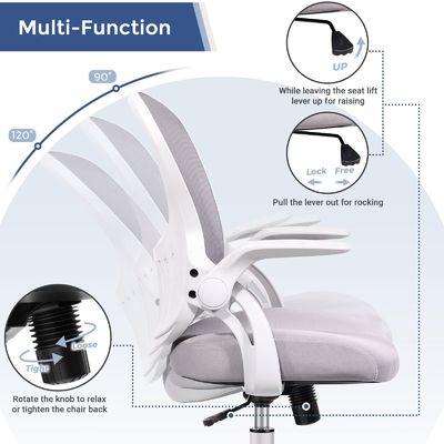 Silla de ordenador de malla de nylon directa con reposabrazos blandos y soporte lumbar tapizado