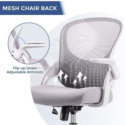 Silla de ordenador de malla de nylon directa con reposabrazos blandos y soporte lumbar tapizado