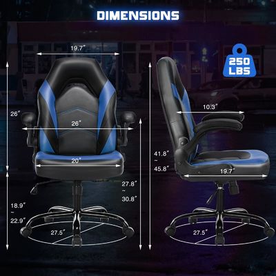 Se ofrece una silla de juegos de ordenador giratoria 360 con ajuste de altura y función de reclinación