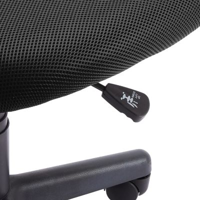 Silla de escritorio de computadora con espalda baja con función giratoria y revestimiento de malla ajustable de altura