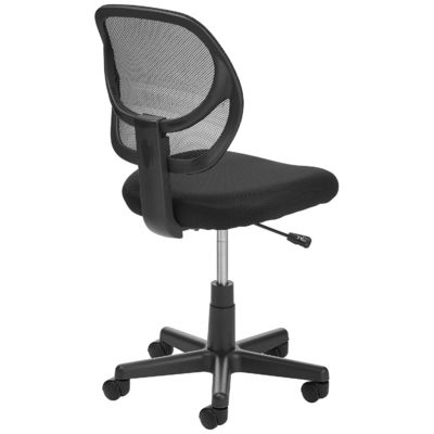 Silla de escritorio de computadora con espalda baja con función giratoria y revestimiento de malla ajustable de altura