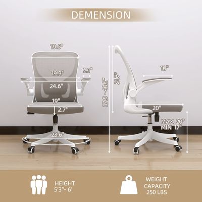 Escritorio y silla de oficina con soporte lumbar