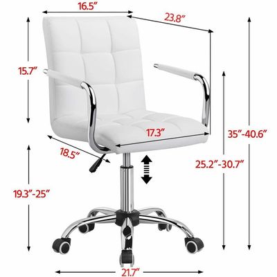 Silla de oficina de cuero ajustable de espalda perfecta para entornos de trabajo modernos y elegantes