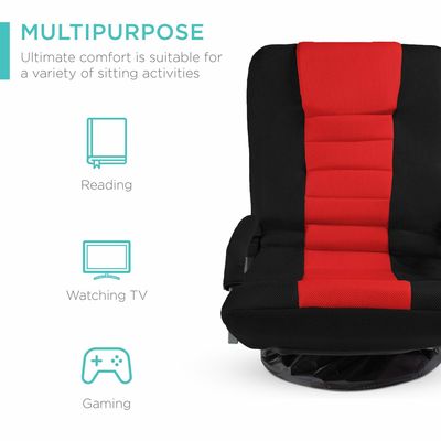 Silla de juego giratoria de color personalizada Embalaje de correo y silla de piso polivalente de 360 grados