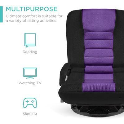 Embalaje de correo y marco de acero de aleación 360 grados silla giratoria de juego para televisión y multipropósito