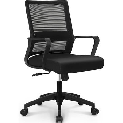Silla de oficina ejecutiva Silla de malla con soporte lumbar y reposabrazos de altura ajustable