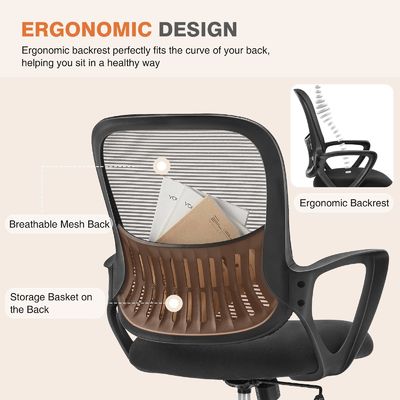 Escritorios y sillas de oficina ergonómicas ajustables sillas de malla con reposabrazos cómodos