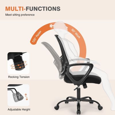 Escritorios y sillas de oficina ergonómicas ajustables sillas de malla con reposabrazos cómodos