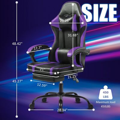 Silla de juego ergonómica ajustable en altura para adultos estilo de diseño