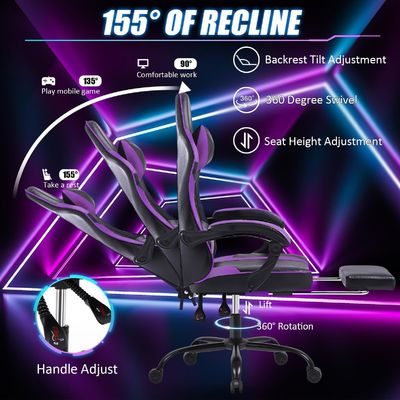 Silla de juego ergonómica ajustable en altura para adultos estilo de diseño