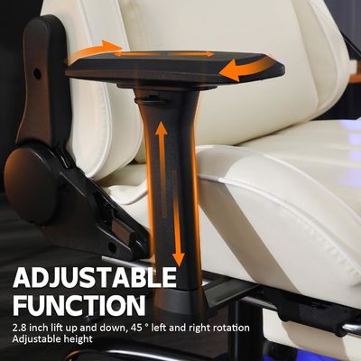 Personaliza la silla de juego ergonómica de la oficina con altura ajustable y reposapiés