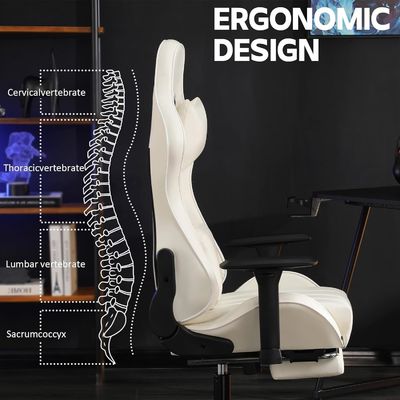 Personaliza la silla de juego ergonómica de la oficina con altura ajustable y reposapiés