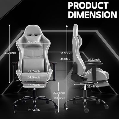 Color personalizado silla de juego ergonómica de altura ajustable y función reclinable