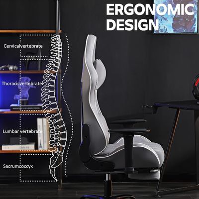 Color personalizado silla de juego ergonómica de altura ajustable y función reclinable