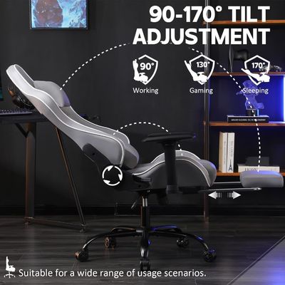 Color personalizado silla de juego ergonómica de altura ajustable y función reclinable