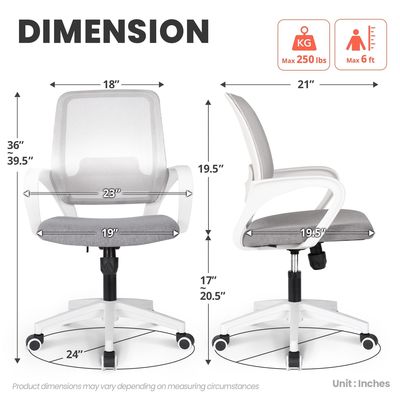 Silla metálica con soporte giratorio y lumbar ajustable Silla informática con malla ergonómica