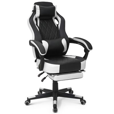 Silla de juegos de cuero de PU de estilo de carreras de color personalizado con funcionalidad giratoria