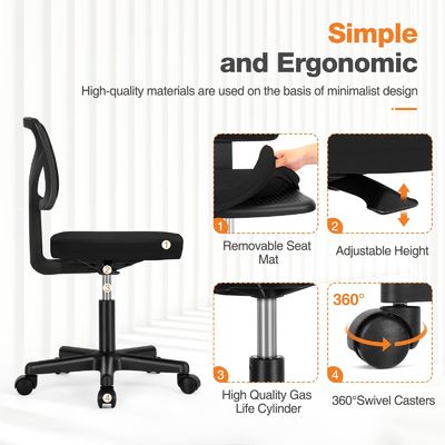 Escritorio y silla de oficina en el hogar ergonómico de espalda baja con almohada lumbar en color personalizado