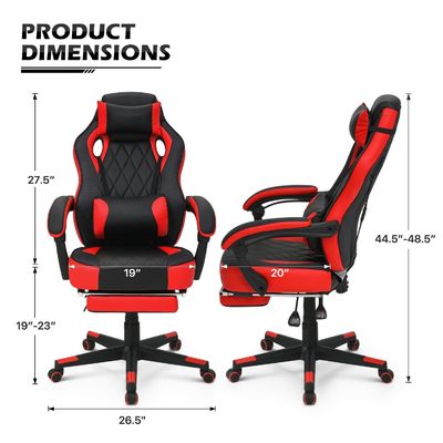 Moderna silla de juegos de computadora ergonómica estilo de carreras silla de cuero PU juegos de 40.79 libras