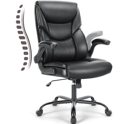 Silla de oficina ejecutiva ajustable de diseño moderno con reposabrazos y soporte lumbar