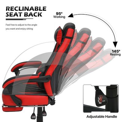 Moderna silla de juegos de computadora ergonómica estilo de carreras silla de cuero PU juegos de 40.79 libras