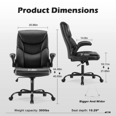 Silla de oficina ejecutiva ajustable de diseño moderno con reposabrazos y soporte lumbar