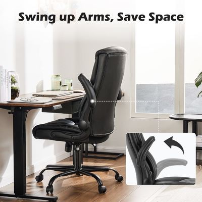 Silla de oficina ejecutiva ajustable de diseño moderno con reposabrazos y soporte lumbar