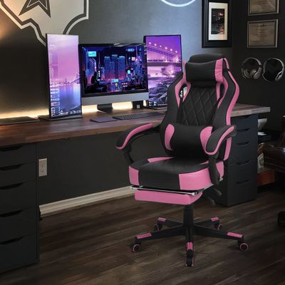 Silla de juegos de cuero PU de estilo de carreras ALINUNU con color personalizado y diseño ergonómico
