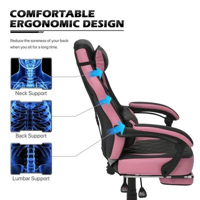 Silla de juegos de cuero PU de estilo de carreras ALINUNU con color personalizado y diseño ergonómico