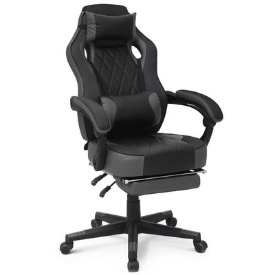 Silla giratoria ALINUNU PU Silla de juego de cuero con 360 giratorios / ajuste de altura / reclinación