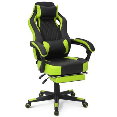 ALINUNU Estilo de carreras silla de juegos de PU silla de ordenador ergonómica con diseño moderno
