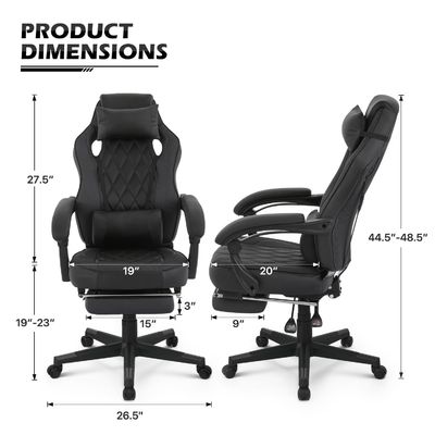 Obtenga la última silla de juego en ALINUNU Racing Style cuero de PU con altura ajustable
