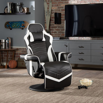 Silla de juego reclinable para computadora con reposapiés de ALINUNU Ajustable y tapizada