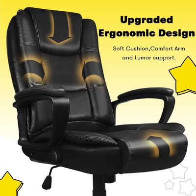 Silla de oficina de soporte lumbar ajustable Dimensiones del producto 23.82&quot;D x 24.53&quot;W x 46.4&quot;H