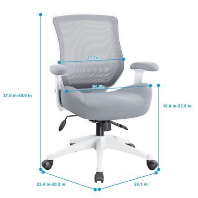 Silla de oficina de malla directa con diseño ergonómico que ajusta la altura del brazo y el soporte de la cintura