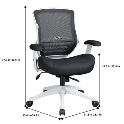 Silla informática de malla ergonómica giratoria 360 con función de ajuste de altura y soporte de cintura
